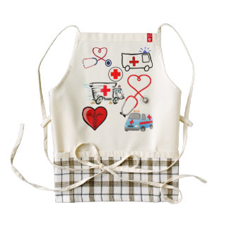 Medical doctor nurse emt health care love heart zazzle HEART apron
