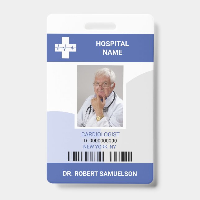MEDICAL DOCTOR NURSE Health Care Bar Code Badge (Front)