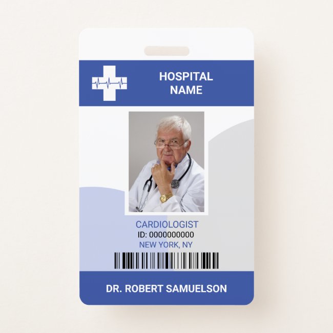 MEDICAL DOCTOR NURSE Health Care Bar Code Badge