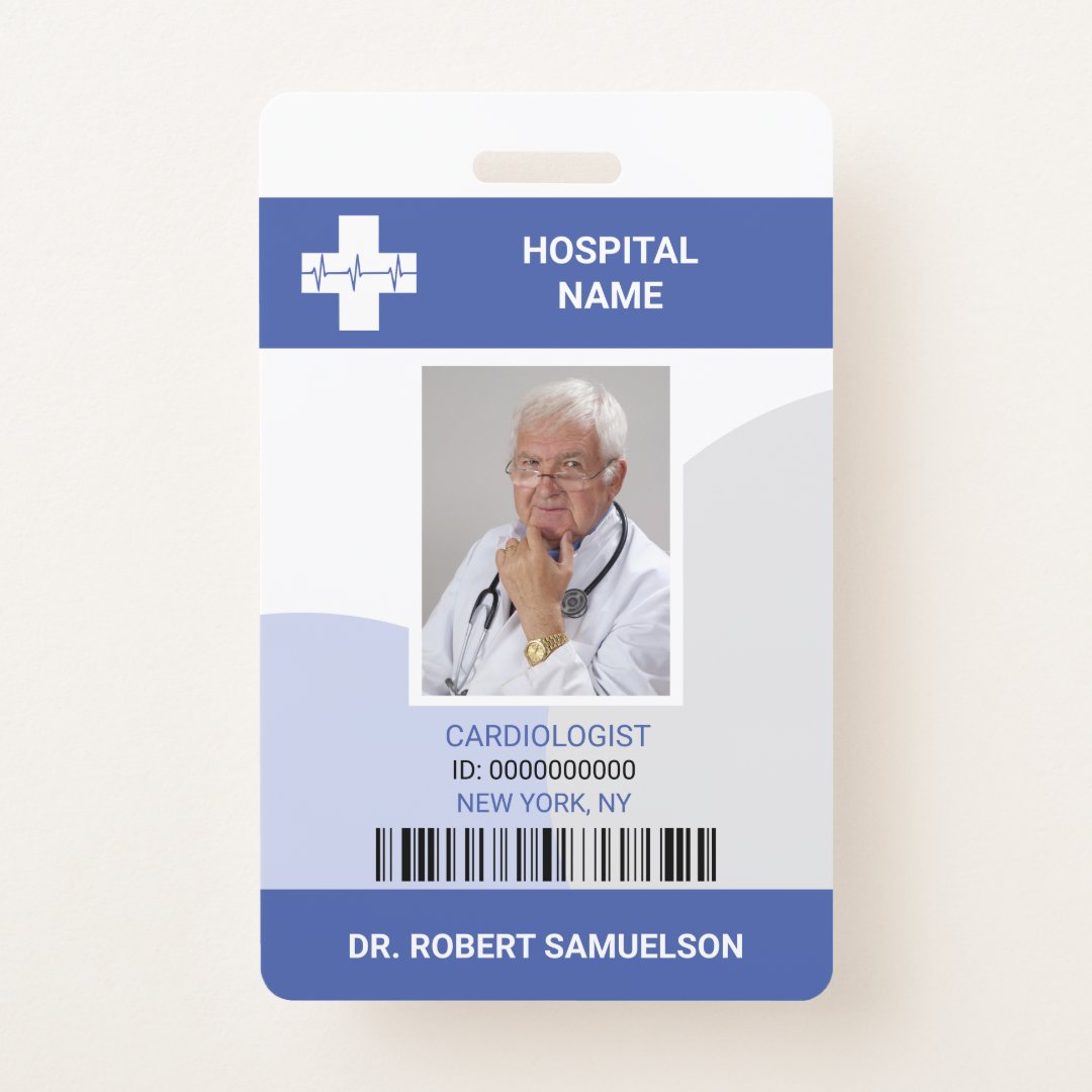 MEDICAL DOCTOR NURSE Health Care Bar Code Badge | Zazzle