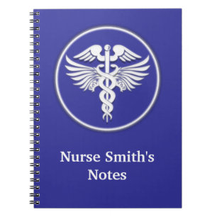 Medical doctor nurse notes blue notebook