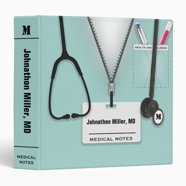 Medical Doctor, Nurse or Caregiver 3 Ring Binder (Front/Spine)