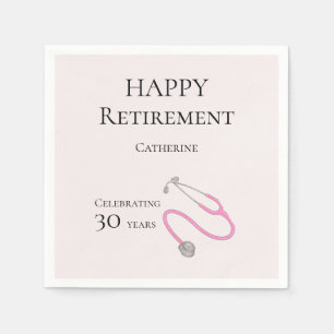 Medical Doctor Nurse Retirement Party Napkins