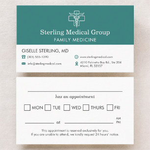 Medical Doctor Office Appointment  Business Card