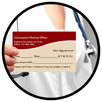 Medical Doctor Office Appointment Cards by Luckyturtle at Zazzle