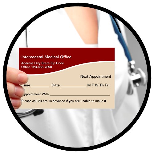 Medical Doctor Office Appointment Cards