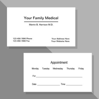 Medical Doctor Office Appointment Combination Business Card by Luckyturtle at Zazzle