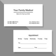 Medical Doctor Office Appointment Combination Business Card at Zazzle