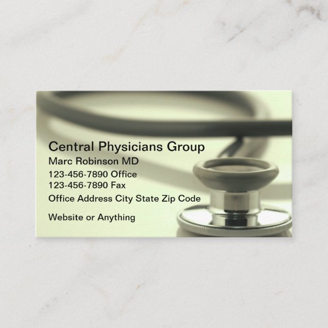 Medical Doctor Office Business Cards (Front)