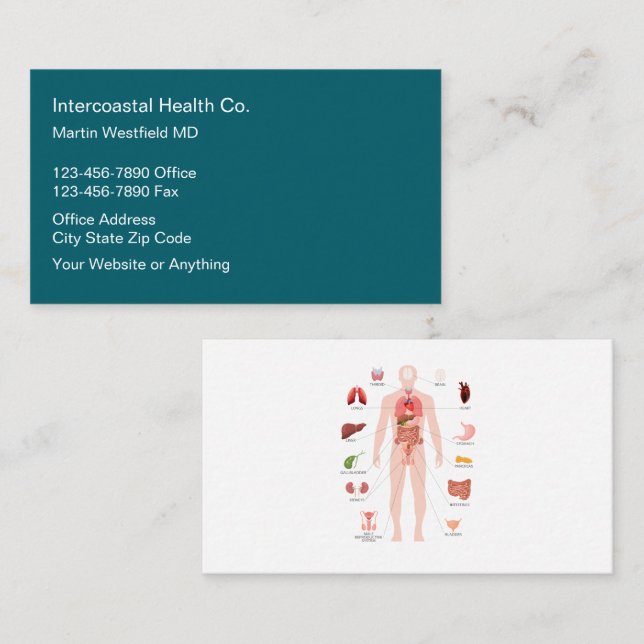 Medical Doctor Office Business Cards (Front/Back)