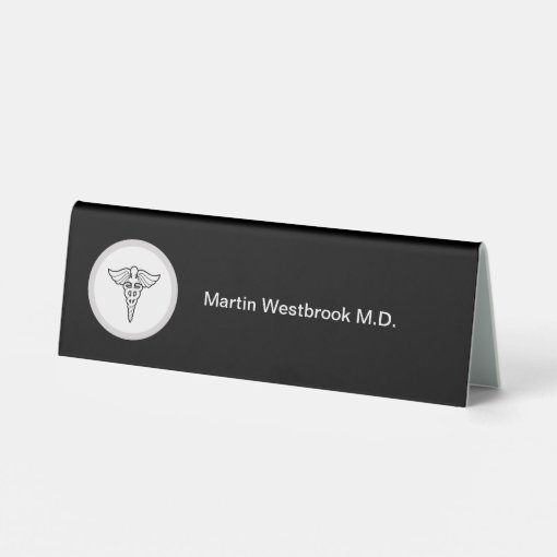 Medical Doctor Office Desk Name Plaque Table Tent Sign | Zazzle