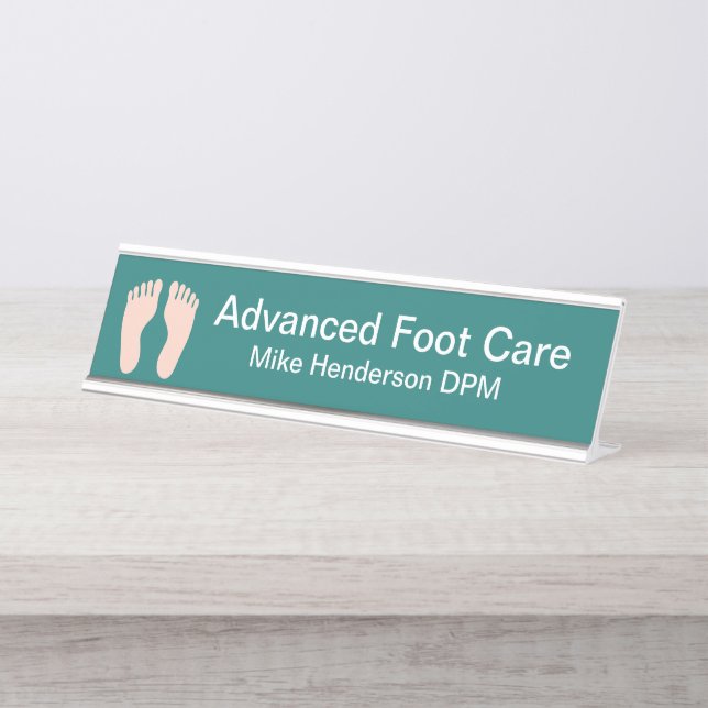 Medical Doctor Office Desk Name Plate (Front)