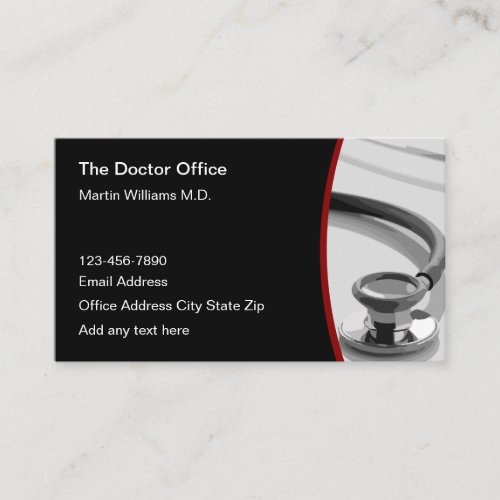Medical Doctor Office Editable Business Cards
