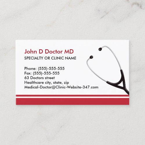 Medical doctor or healthcare business cards
