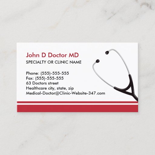 Customizable Medical doctor or healthcare business cards