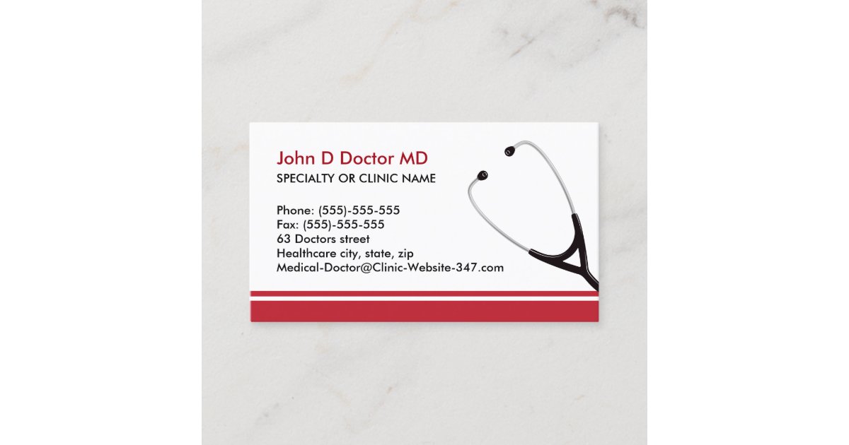 Medical doctor or healthcare business cards | Zazzle.com