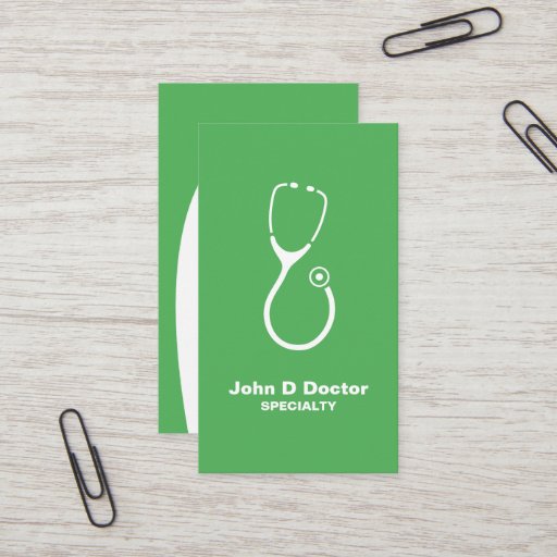 Customizable Medical doctor or healthcare green business cards