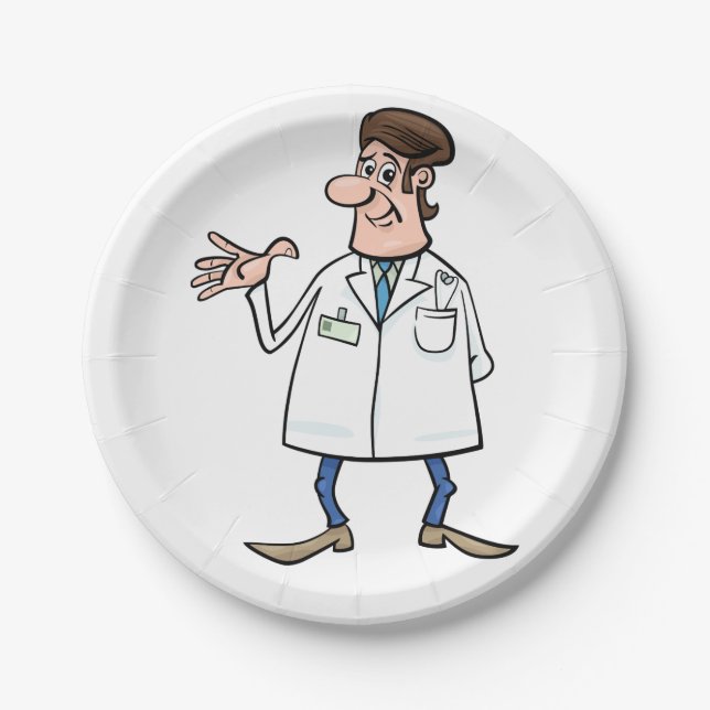 Medical Doctor Paper Plates (Front)