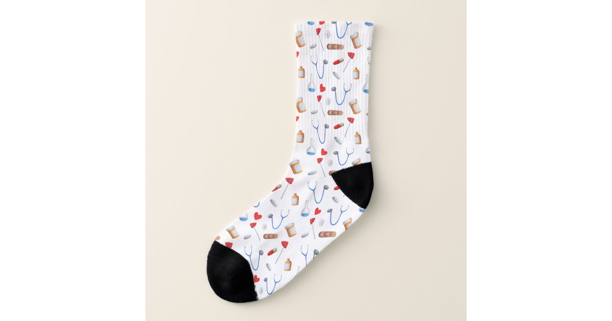 Medical Doctor Patterned Socks Zazzle Com