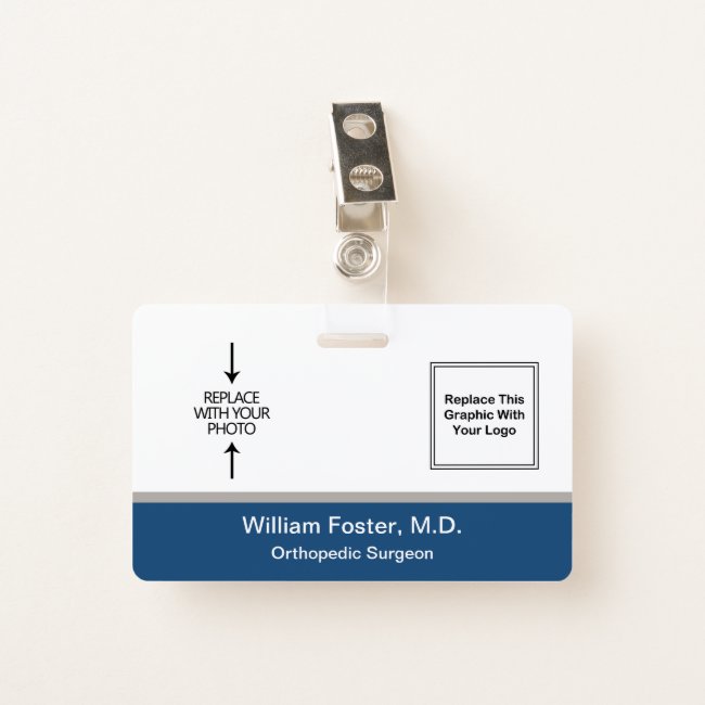 Medical Doctor Photo Logo Design Badge