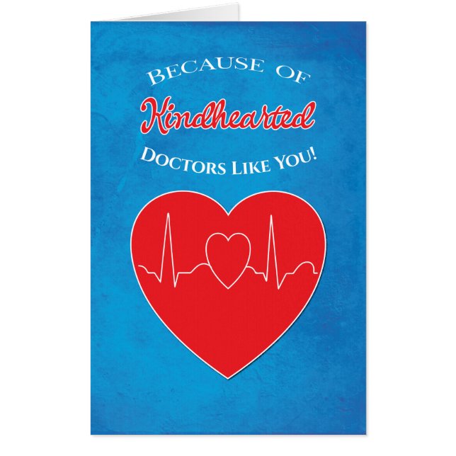 Medical Doctor Physician Heart Retirement Group Card (Front)