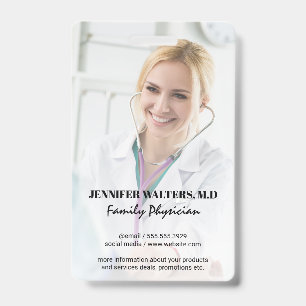 Medical Doctor   Physician with Stethoscope  Badge