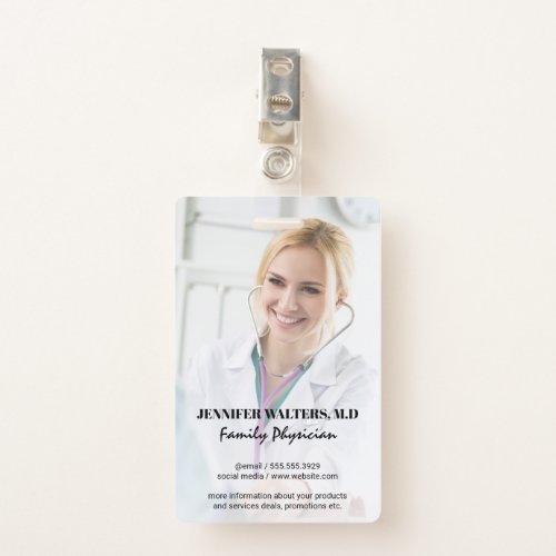 Medical Doctor  Physician with Stethoscope  Badge