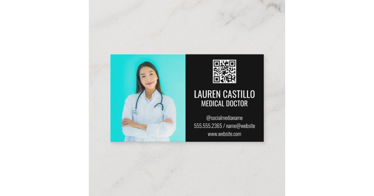 Medical Doctor | QR Scan Code Business Card | Zazzle
