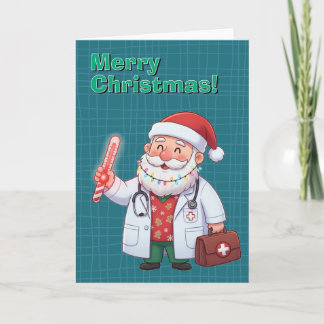 Medical Doctor Santa Claus Christmas card