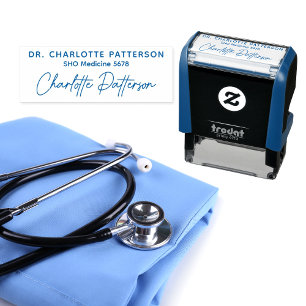 Medical Doctor Signature Professional Name Self-inking Stamp