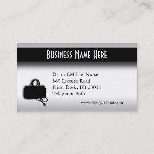 Medical  Doctor Silver Business Card