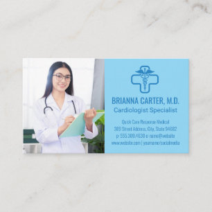 Medical Doctor with Clipboard   Hospital Workers Business Card