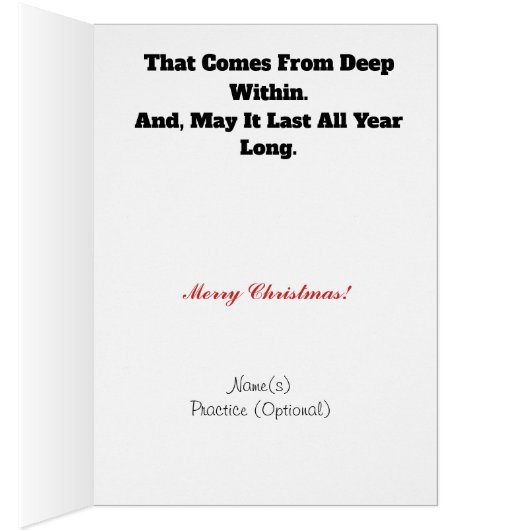 Medical Doctor with Ho Ho X-ray Christmas Card (Inside (Right))