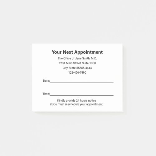 Medical Doctor Your Next Appointment Reminder Post_it Notes