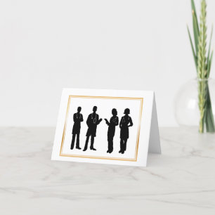 Medical Doctors Team Silhouettes Greeting Card