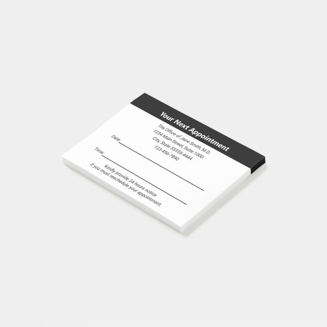 Medical Doctor's Your Next Appointment Reminder Post-it Notes (Angled)