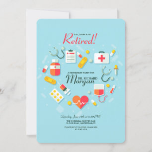 Medical Elements Retirement Party Invitation