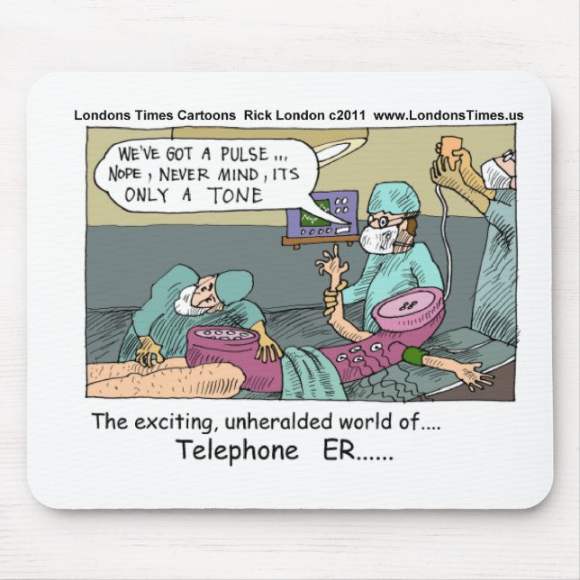 Medical Emergency 4 Telephones Funny Gift Mug Card Mouse Pad (Front)