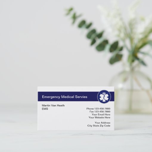 Medical Emergency Business Cards Zazzle