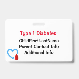 Medical Emergency Diabetes Awareness Badge