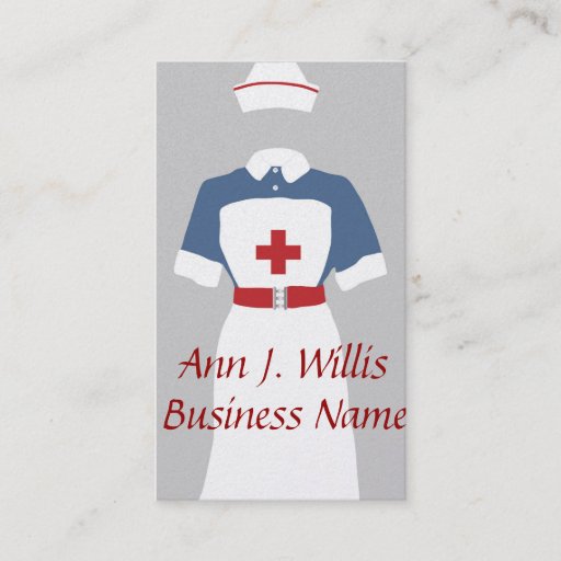 Customizable Medical &amp; Emergency Nursing Services Business Card Template