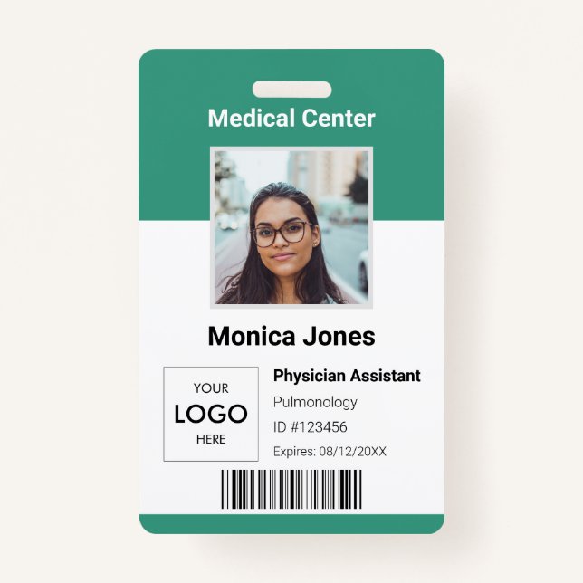 Medical Employee Photo ID Badge (Front)