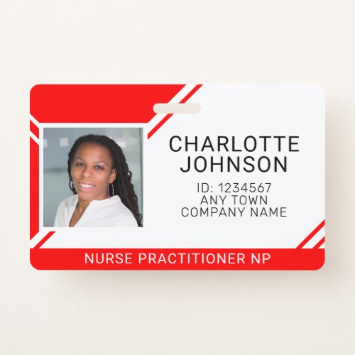 Medical Employee Photo Name ID Badge