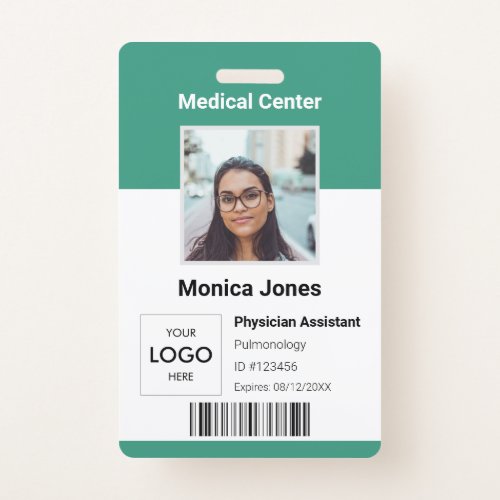 Medical Employee Photo QR Code Badge