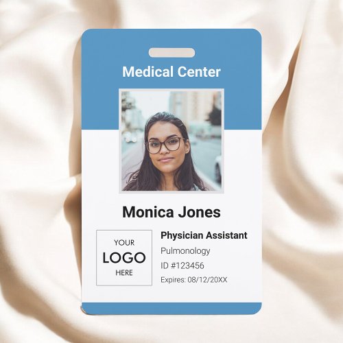 Medical Employee Photo QR Code Badge