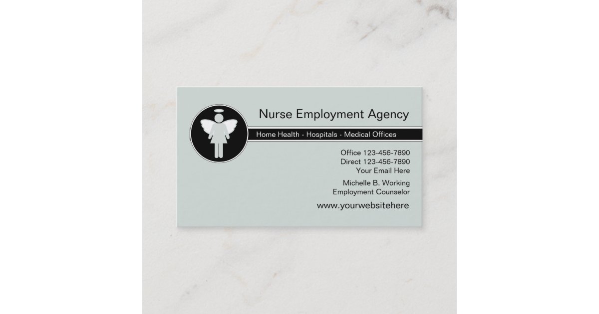 Medical Employment Agency Business Card | Zazzle