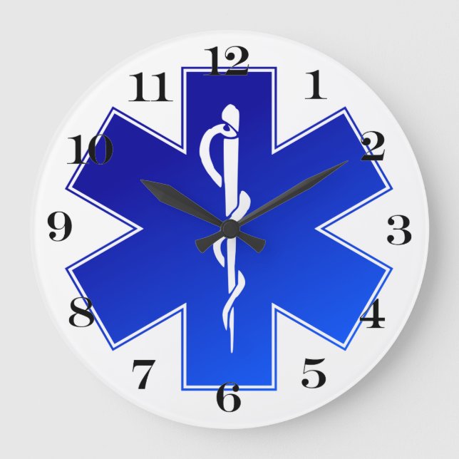 Medical EMS Symbol Large Clock (Front)