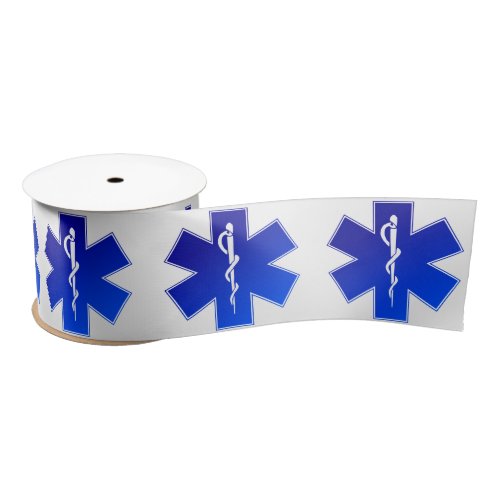 Medical EMS Symbol Satin Ribbon