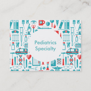 Medical Equipment in Teal and Red Business Card