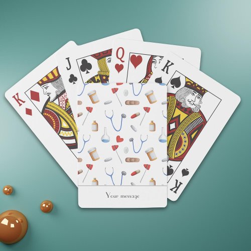 Medical Equipment Patterned Doctor Personalized Playing Cards